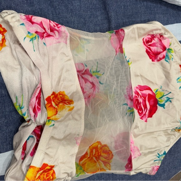 90’s Strapless Floral Mesh Bathing Suit - Picture 3 of 7